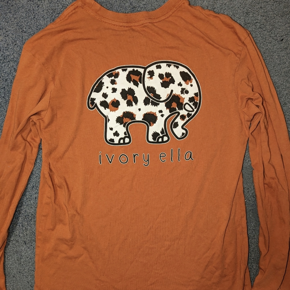 Ivory Ella Women's Long Sleeve Elephant T Shirt XS